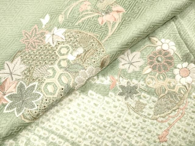 平和屋着物□中国三大刺繍 スワトウ刺繍 汕頭刺繍 相良刺繍 訪問着 