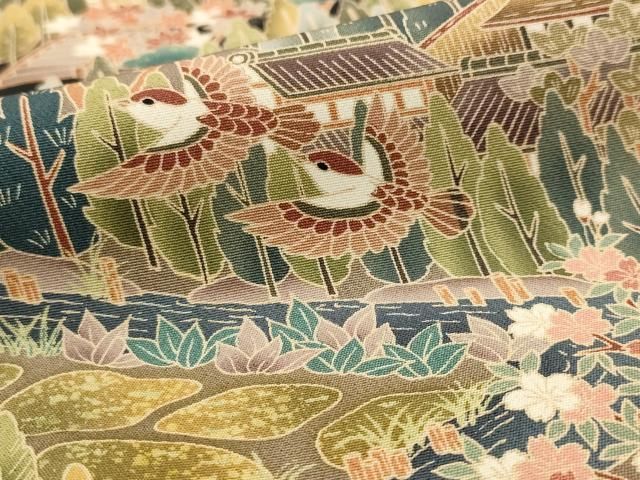 平和屋着物■豪華黒留袖　友禅　作家物　風景文　正絹　逸品　AABI0311st 平和屋着物□豪華黒留袖 友禅 作家物 風景文 正絹 逸品 AABI0311stの