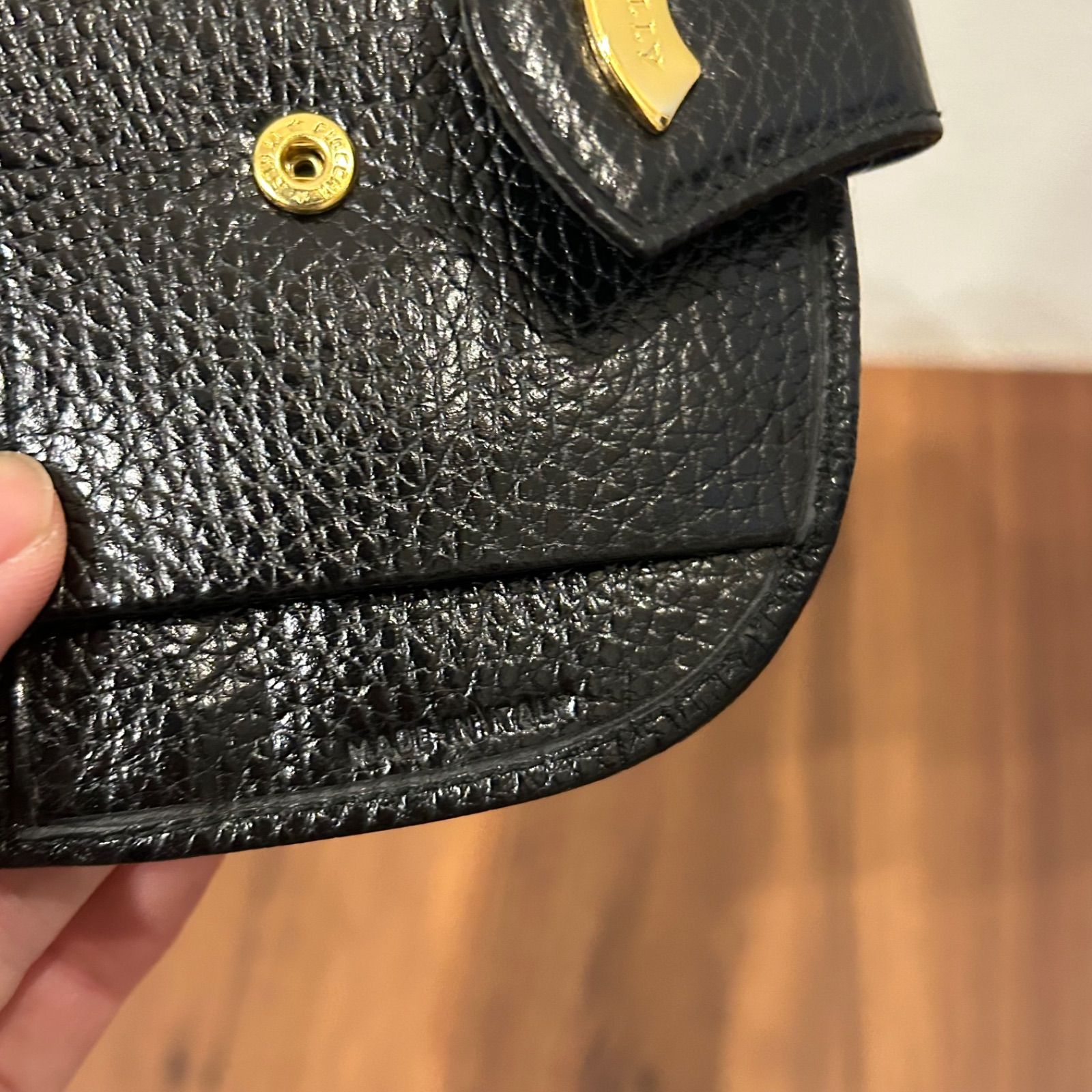 美品イタリア製 BALLY バリー レディース メンズ 二つ折り財布 革財布 