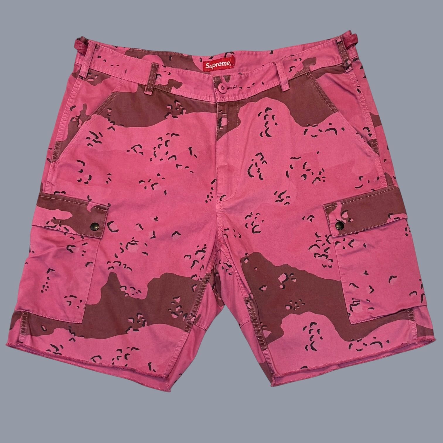 21SS SUPREME Overdyed Camo Cargo Short W36 Pink シュプリーム