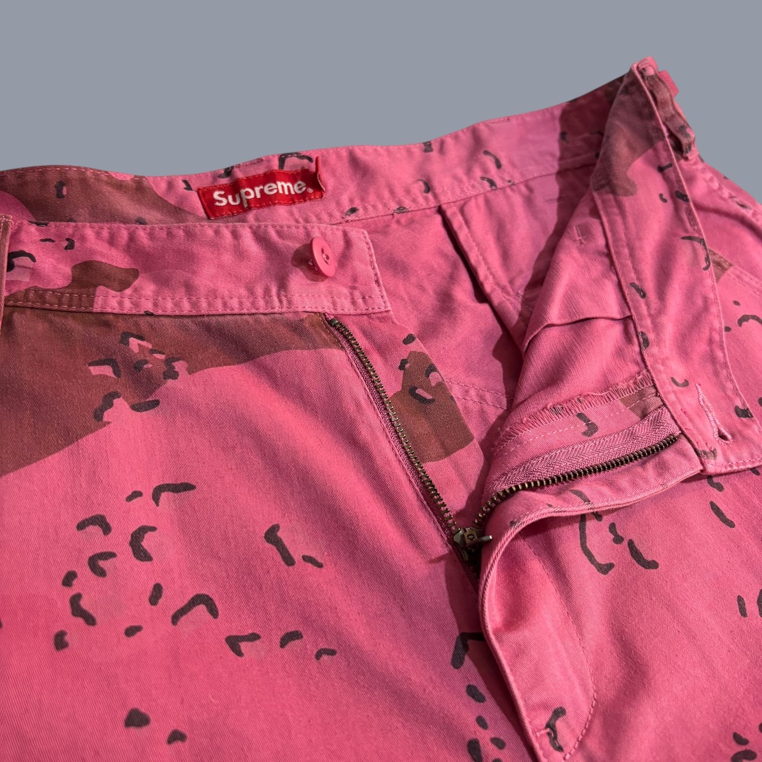 21SS SUPREME Overdyed Camo Cargo Short W36 Pink シュプリーム