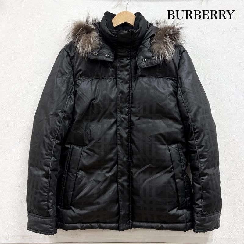 バーバリー BLACK LABEL ダウン ジャケット ファー ノバチェック