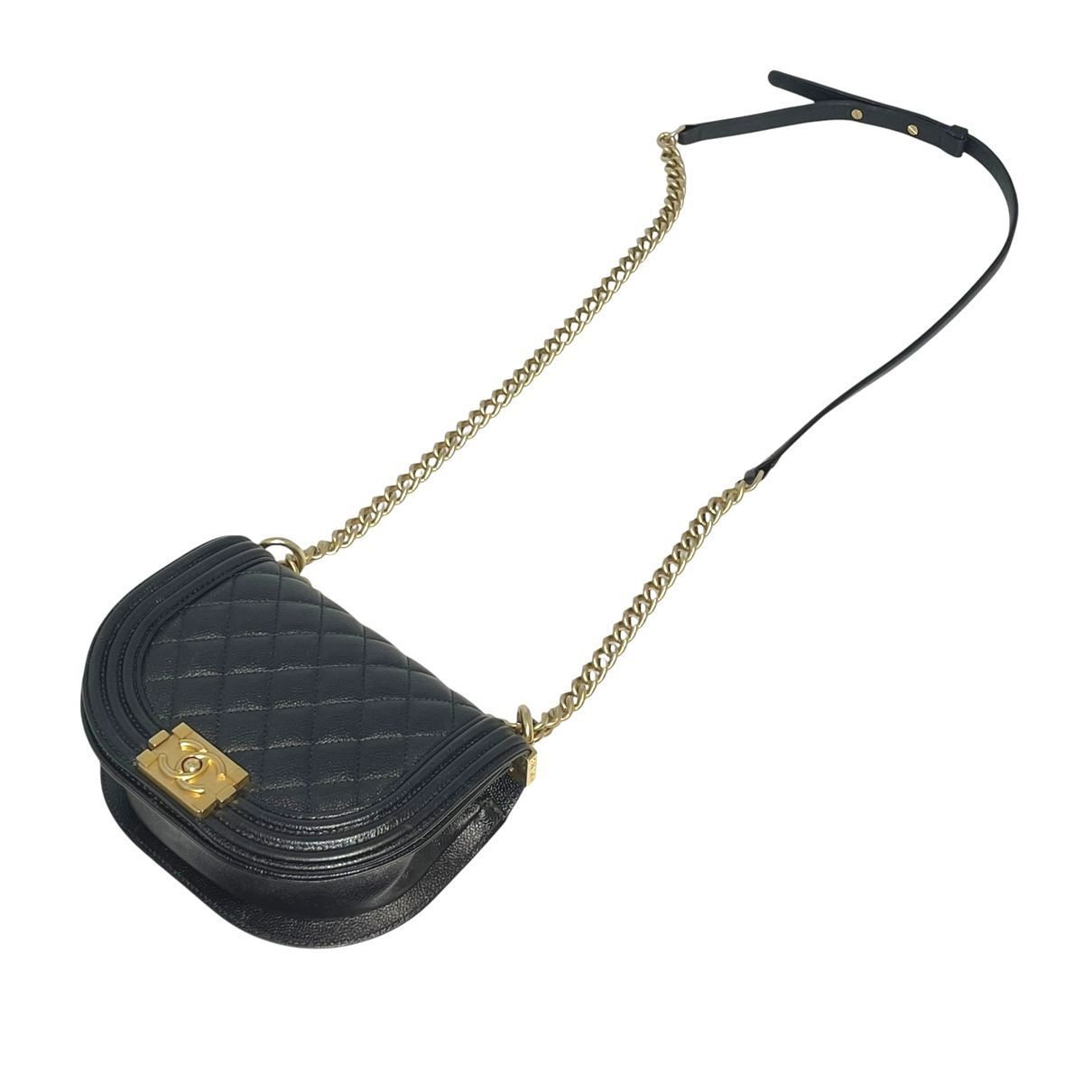 【中古】 CHANEL シャネル ボーイシャネル スモール ショルダーバッグ AS3350 マトラッセ キャビアスキン キルティング レディース 26010994 AO CHANEL - 【中古】 CHANEL シャネル ボーイシャネル スモール