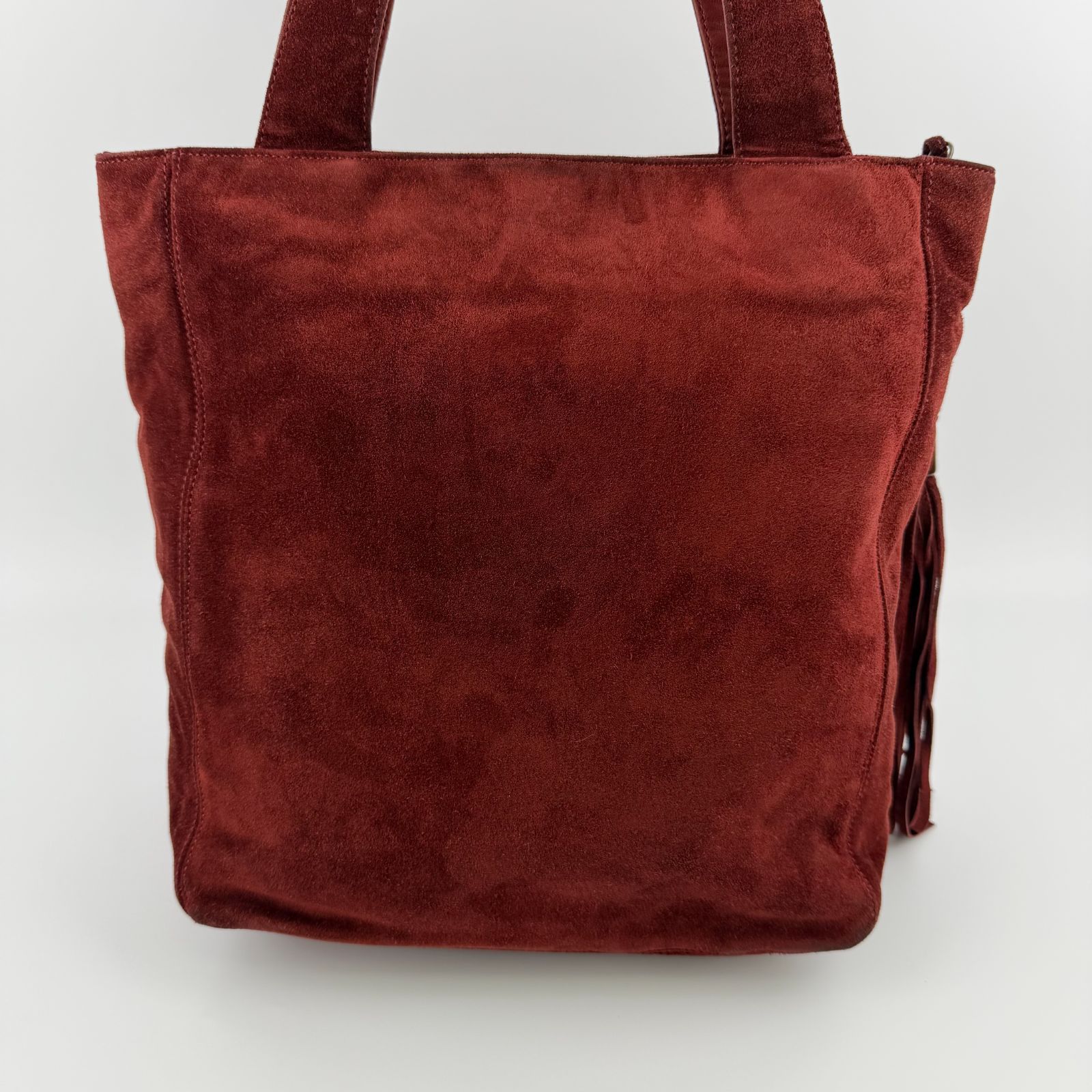 CHANEL バーガンディ スエード トートバッグ 中古】CHANEL シャネル ココマーク トートバッグ ショルダーバッグ