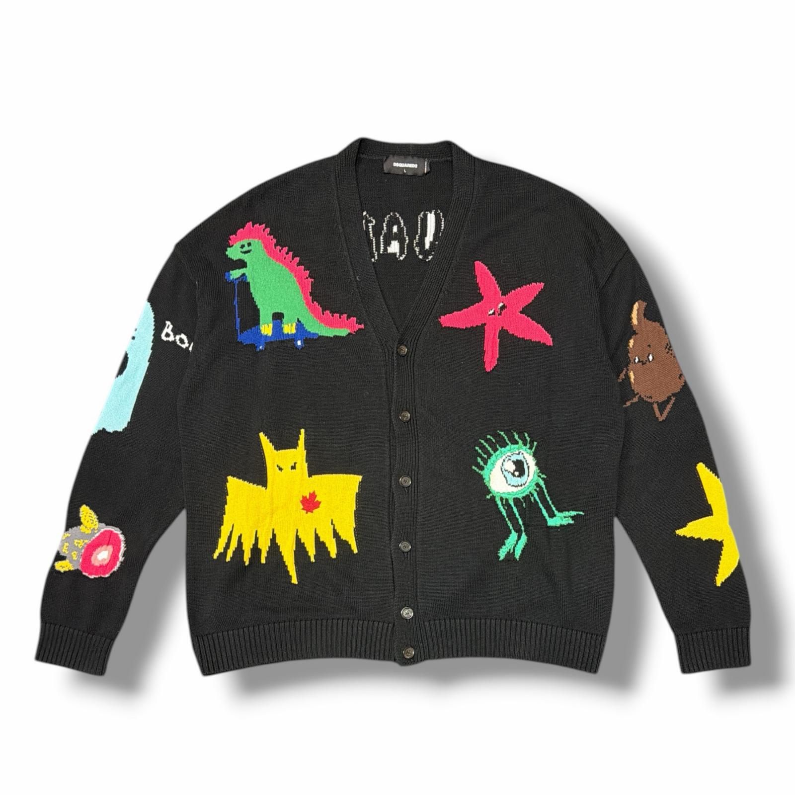 国内正規 DSQUARED2 22AW モンスターロゴカーディガン ニット セーター 