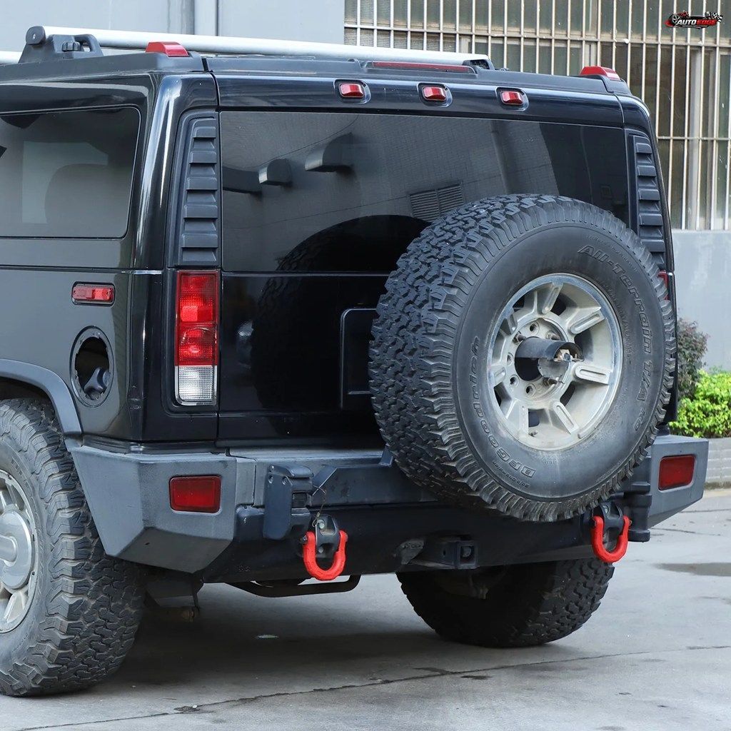ハマーH2 SUV SUT 2003-2009用 赤いゴム製リアトレーラーフックカバー 