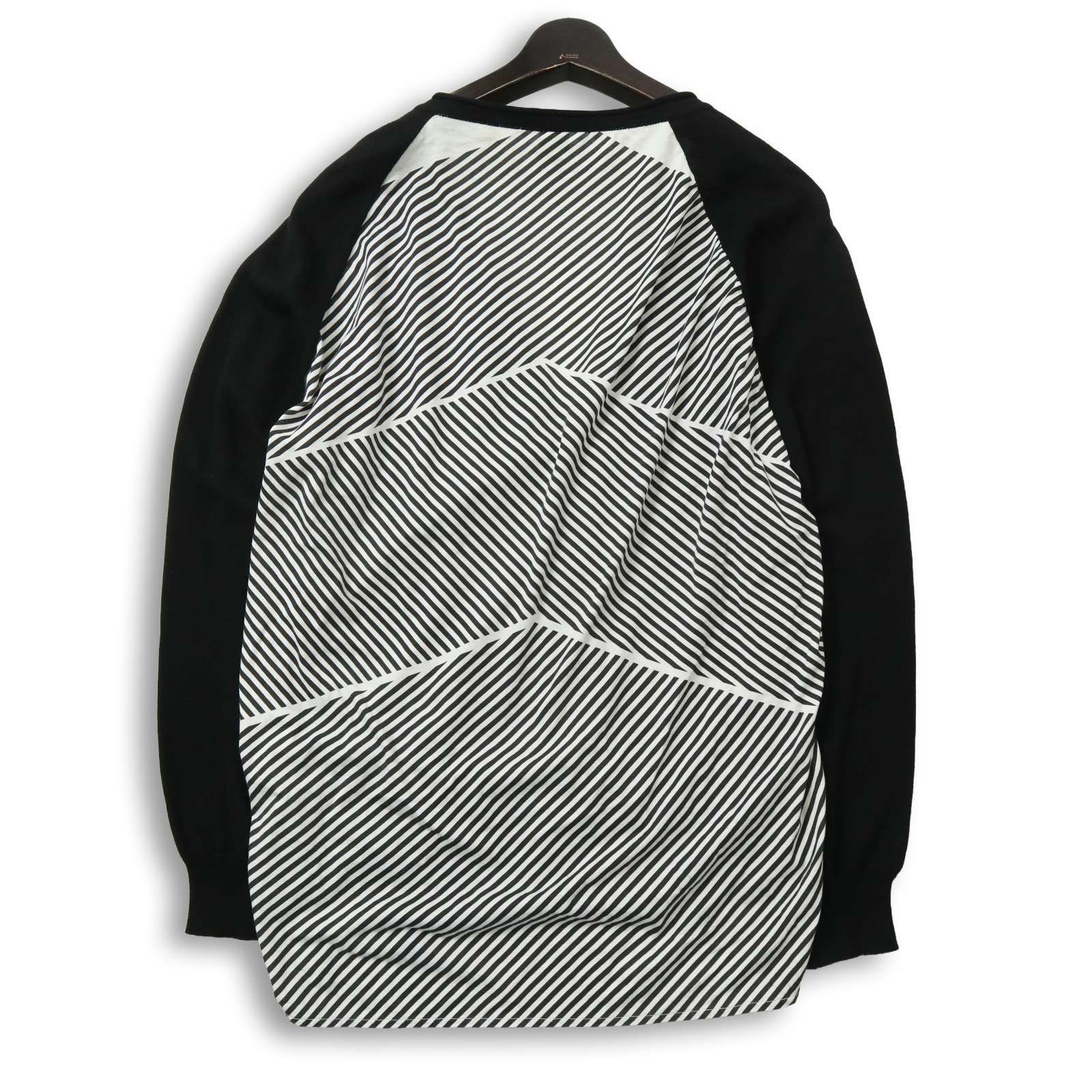BARK バーク 通年 コットン100％☆ 切替 ストライプ 高級 カーディガン 