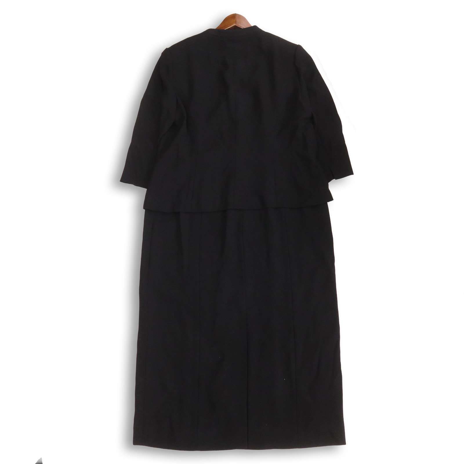 Hardy Amies ハーディ エイミス 通年 ジャケット&amp;ワンピース フォーマル セットアップ スーツ Sz.11 レディース 黒 冠婚葬祭 Hardy Amies ハーディ エイミス 通年 ジャケット&ワンピース