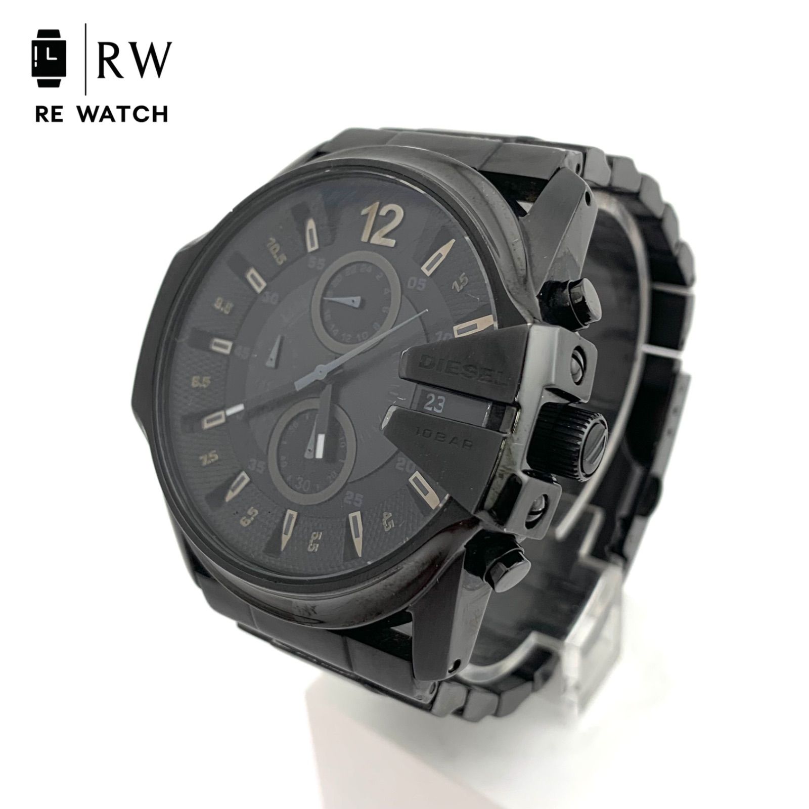 中古】DIESEL DZ-4180 ブラック腕時計 - メルカリ