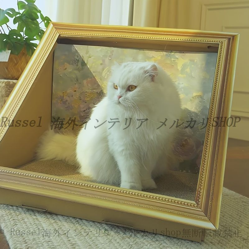 キャット ハウス ユニーク 爪とぎ 付き おしゃれ かわいい ペット ベッド 猫 ペット用品 にゃんキャンバス プレゼント