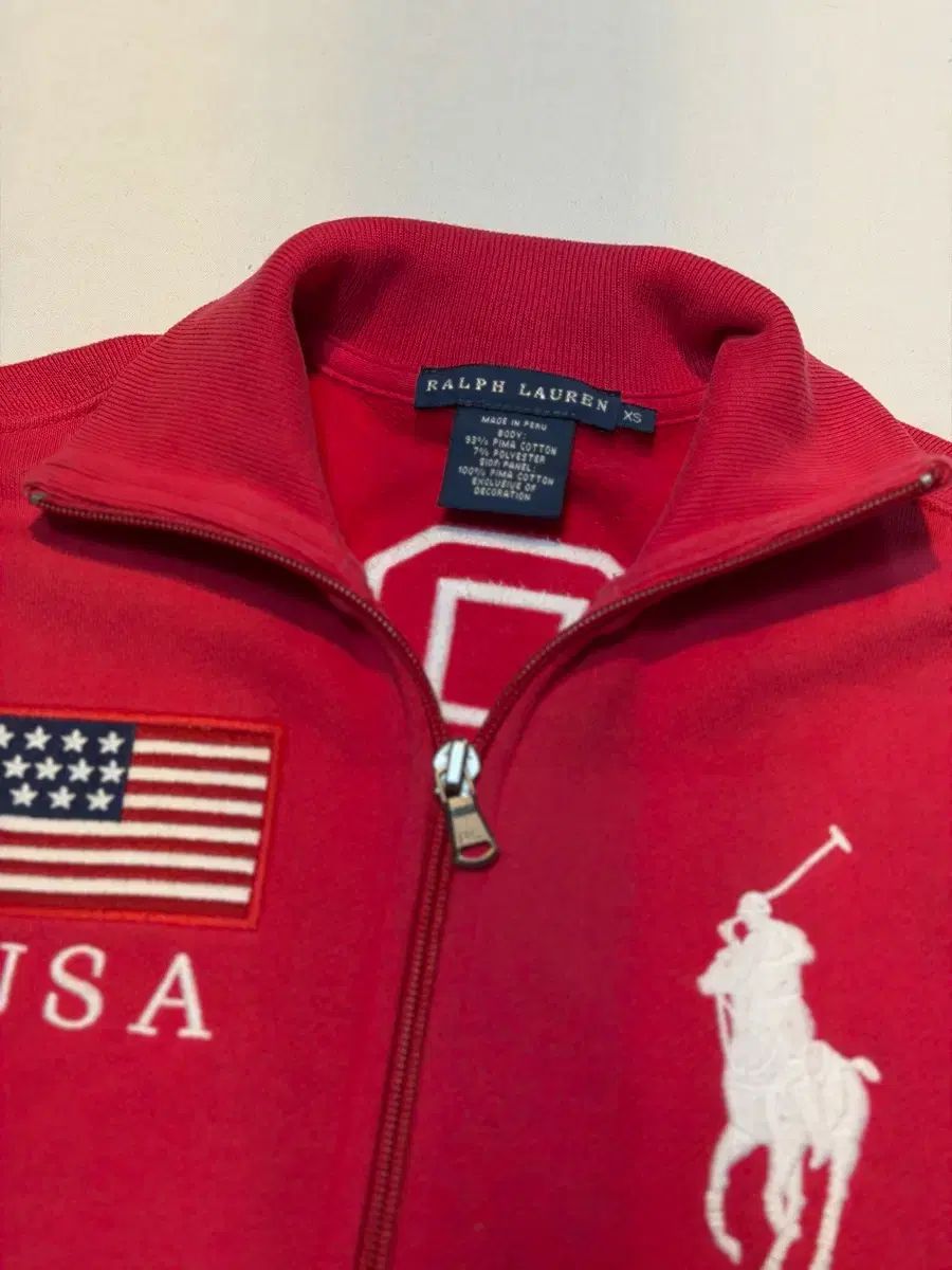 Polo Ralph Lauren 赤 S パーカービックポニー　USA　星条旗 ポロ ラルフローレン BIGポニー 星条旗 USA ジャージ ピンク レッド