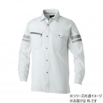 桑和 960 長袖シャツ(反射材付き) 8Lサイズ シルバーグレー(22) SOWA