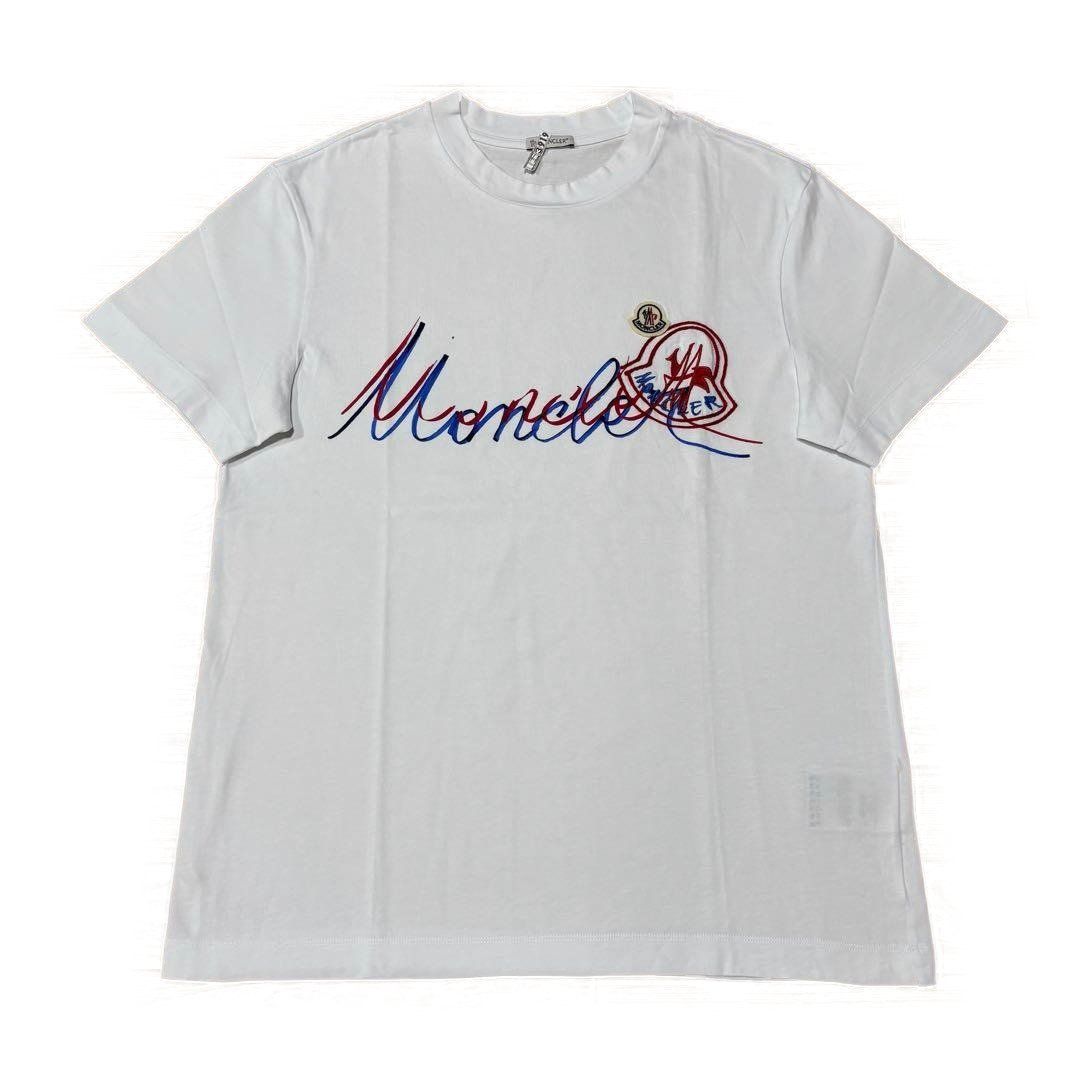 モンクレール　ワッペン　ロゴ　ホワイト　M Tシャツ　5S422