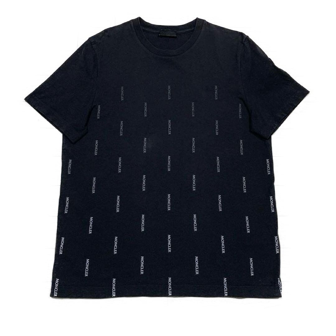 モンクレール　ラバーワッペン　M ブラック　文字ロゴTシャツ　5S423 18,000円