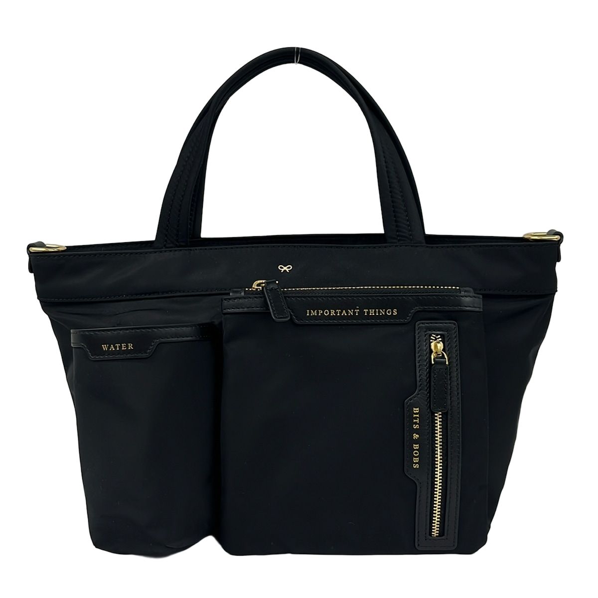 Anya Hindmarch(アニヤハインドマーチ) ハンドバッグ美品 - 193474 黒 