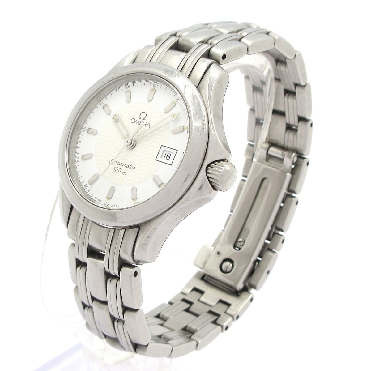 OMEGA(オメガ) 腕時計 シーマスター120 レディース 白×アイボリー OMEGA - OMEGA(オメガ) 腕時計 シーマスター120 レディース 白