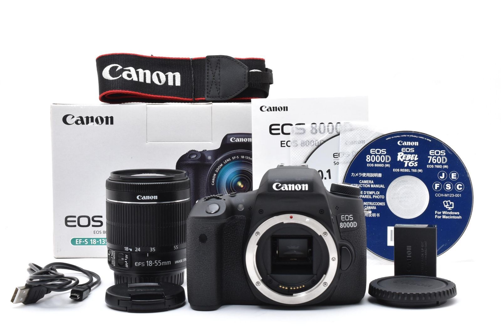 返品保証】☆極上品☆キヤノン Canon EOS 8000D レンズキット EF-S 18