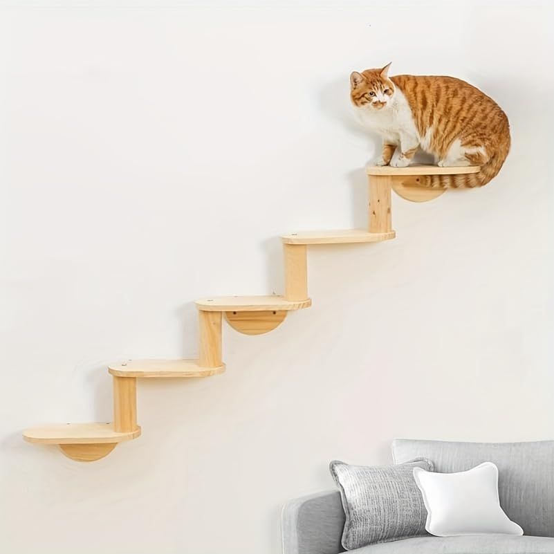 キャットタワーキャットウォークキャットウォーク壁 DIY 猫壁猫クライミングプラットフォーム木製猫壁掛け猫棚木製ペット猫止まり木ステップベッド無垢材猫壁シリーズ