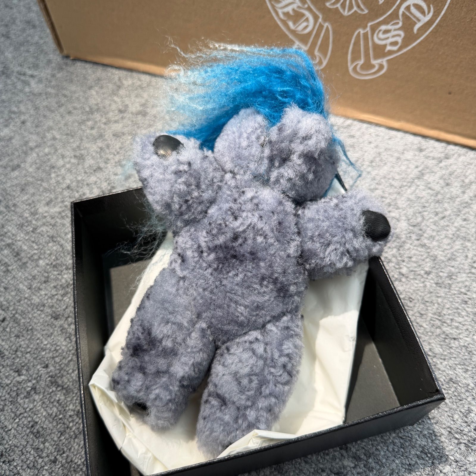 クロムハーツ TEDDY BEAR MD テディベア　ぬいぐるみ 目にはシルバー 新品未使用 クロムハーツ CHROME HEARTS キーリング付き テディベア