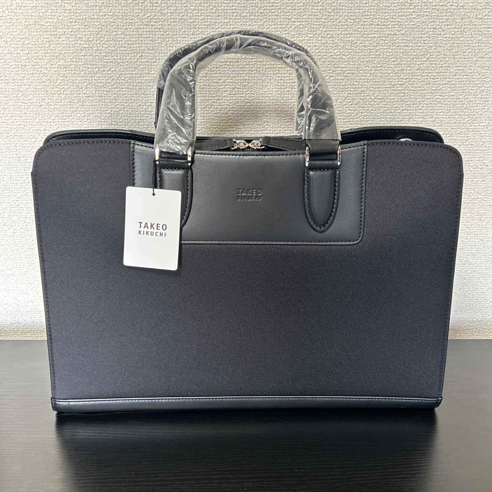 未使用　TAKEO KIKUCHI ビジネスバッグ 黒 新品タグ付き】TAKEO KIKUCHI タケオキクチ ビジネスバッグ ムーブ