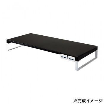 LIHIT LAB.(リヒトラブ)　机上台　幅590mm　USB3.0ハブ付　黒　A-7334-24