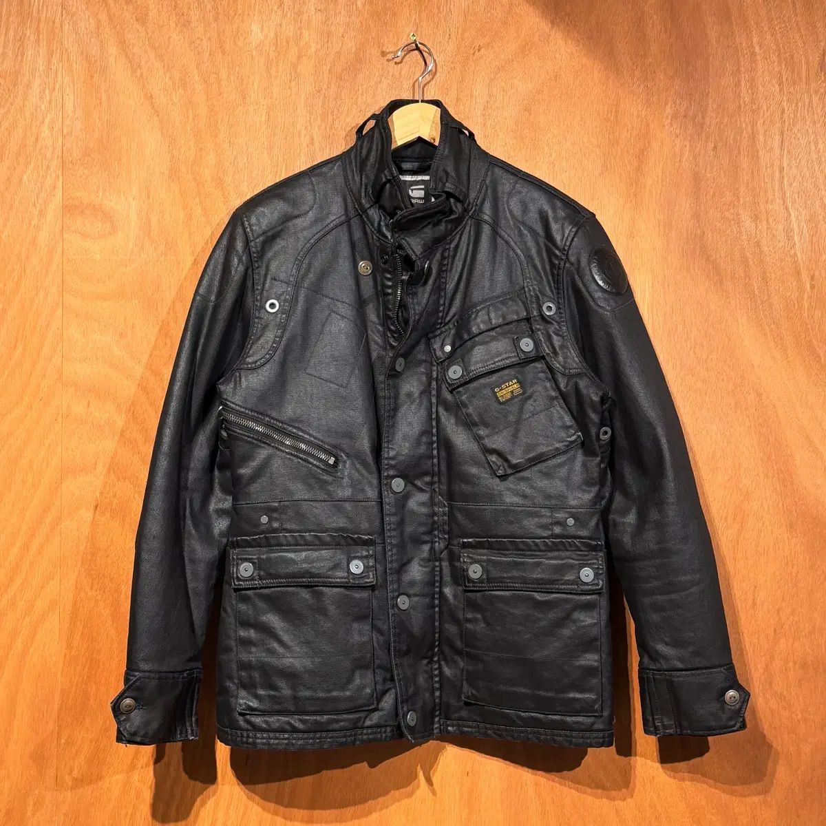G-STAR ロー デニム コーティング バイカー ジャケット M-通販の公式