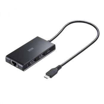 サンワサプライ USB Type-Cハブ付き 2.5ギガビットLANアダプタ USB-3TCLS8BK