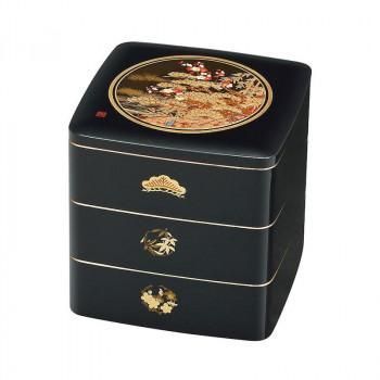 まえじゅう漆器 松竹梅 6.0都三段重(B) 7R-615