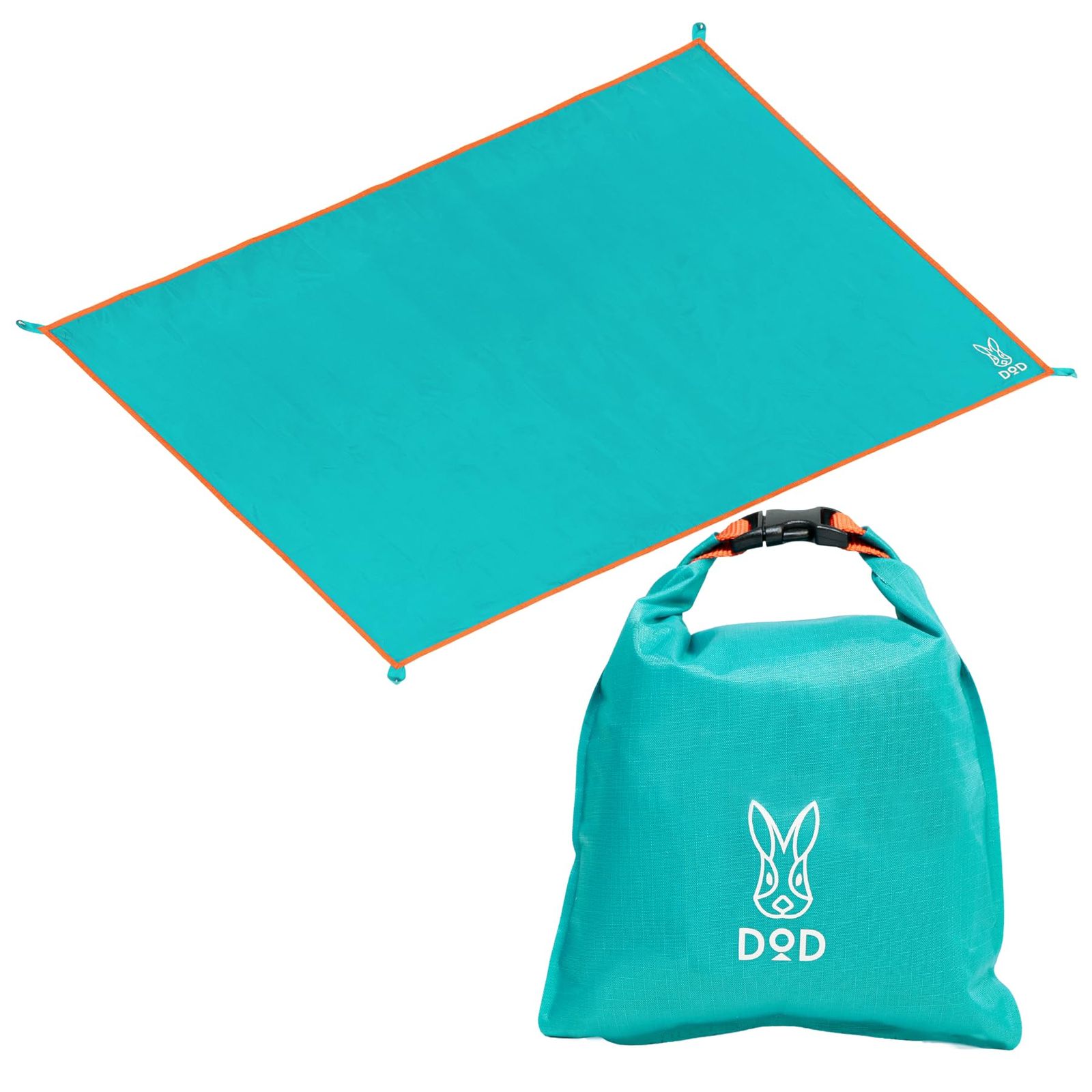 新品 DOD(ディーオーディー) ウサンポレジャーシート M レジャーシート 超軽量125g 2人用 140×100cm コンパクト 撥水 70Dナイロン パッカブル 収納袋付き LE2-251-BL