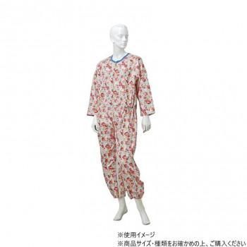 神戸生絲　コベス　通年用/婦人つなぎパジャマLL No.906 サックス 花柄