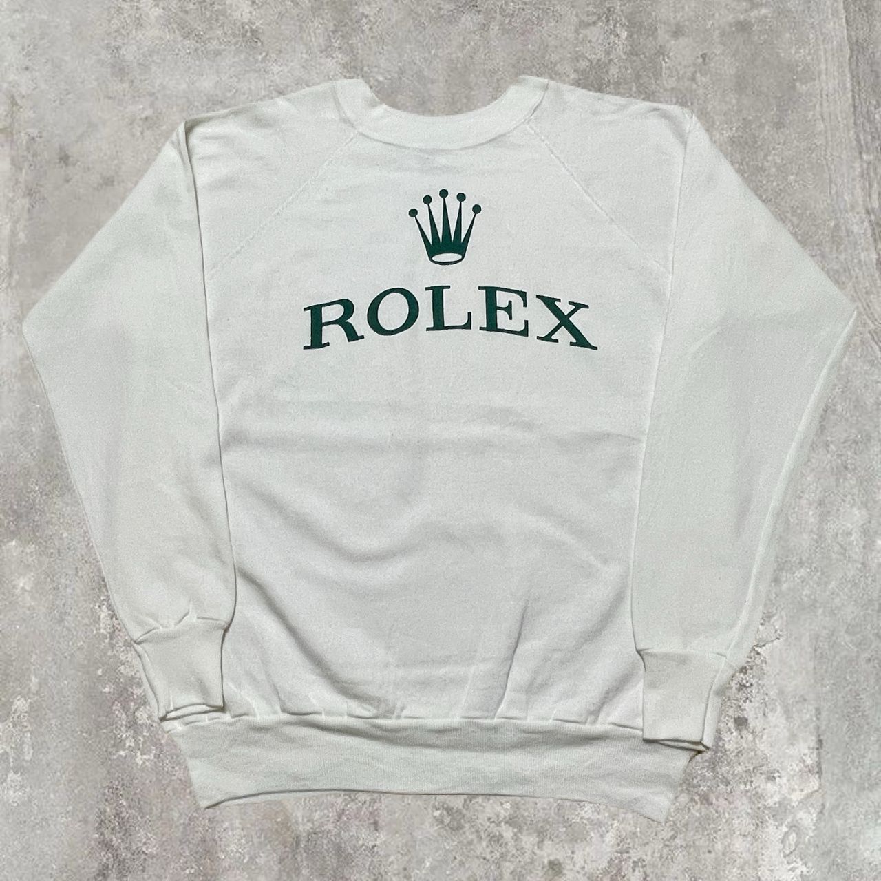 ROLEX ロレックス ロゴ スウェット JERZEES USA ホワイト XL 80s Pannill ROLEX スウェット XL USA製 ホワイト パニール ロレックス