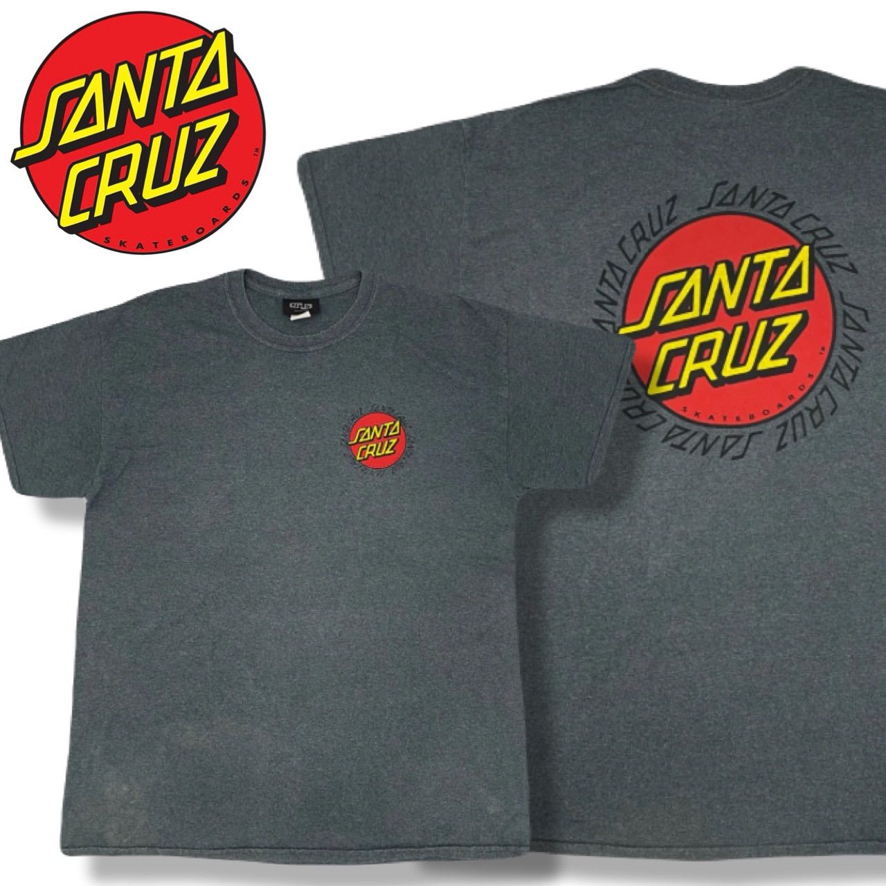SANTA CRUZ クラシックドットロゴ NHSタグ メキシコ製 グレー - メルカリ