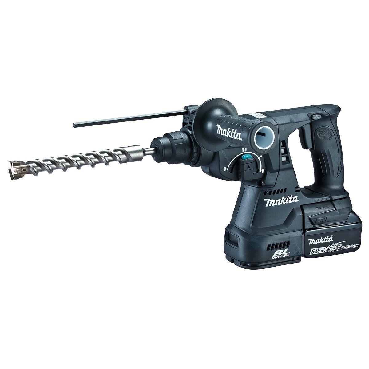 マキタ 充電式ハンマドリル18V 24mm/ハツリ可 SDS+ バッテリ・充電器付 黒 HR244DRGXB [黒] [6Ahバッテリ2本・充電器・ケース付] [集じんシステム別売]