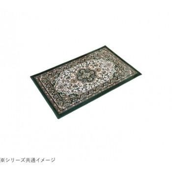 玄関マット 洗える モケット織り 王朝柄 「メンデル」 グリーン 約67×110cm 1310460121901