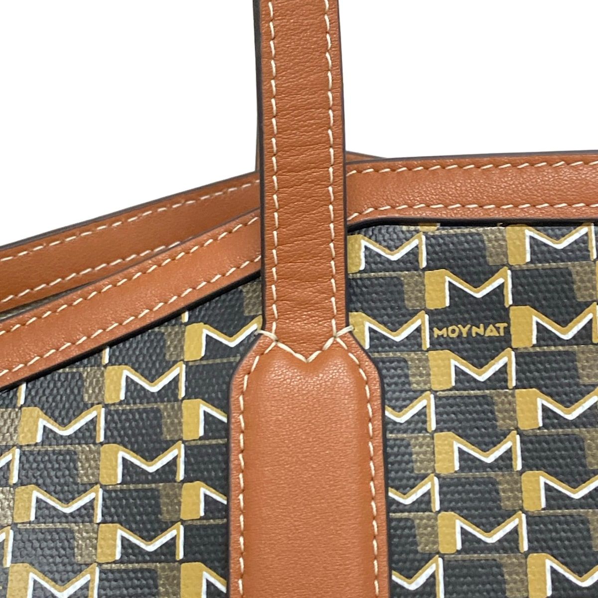 MOYNAT(モワナ) トートバッグ美品 M CABAS HOR MM 黒×ベージュ×マルチ 
