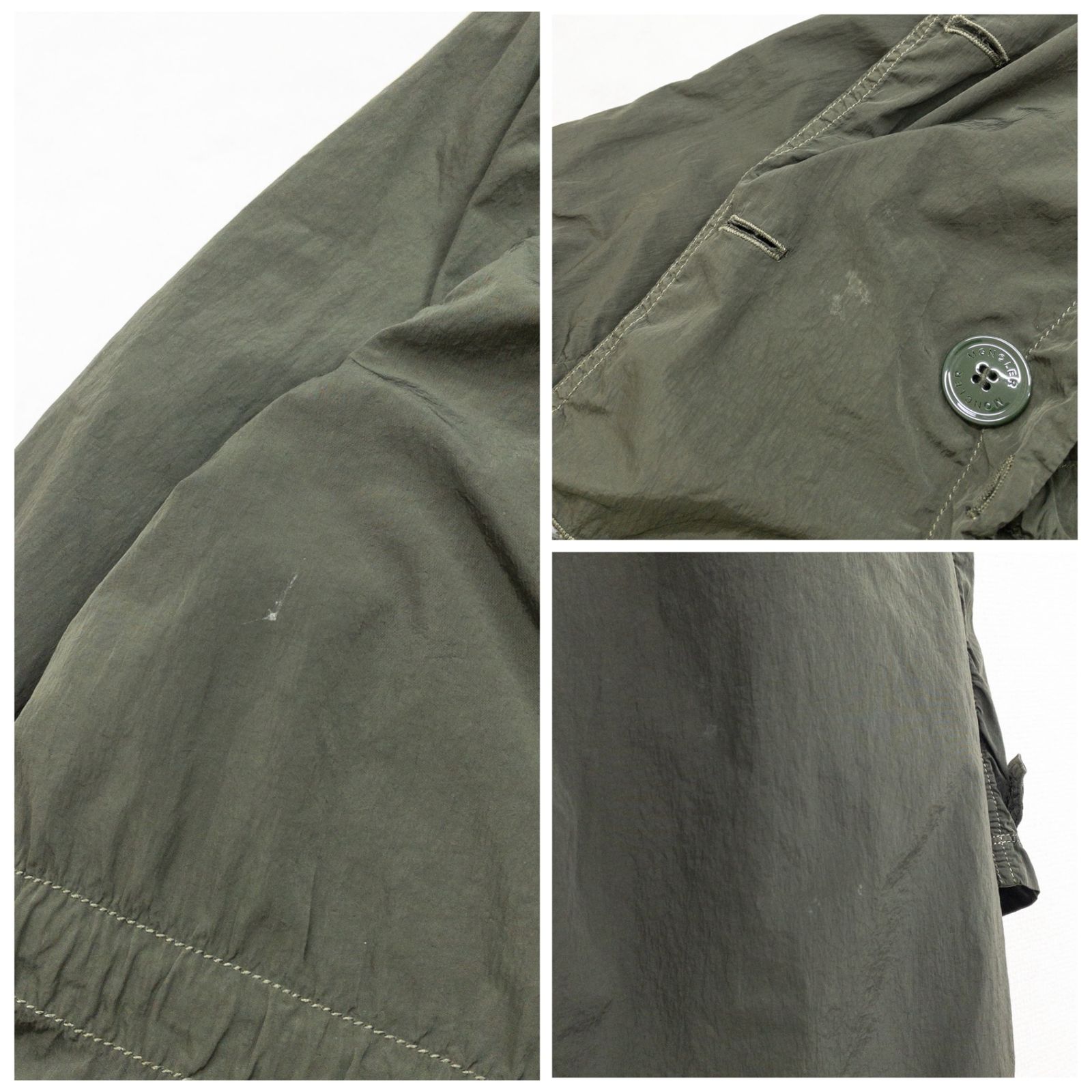 fu-　　　　　　　　モンクレール　カーキ　スプリングコート　LL 美品 MONCLER（モンクレール） カーキ ALBATRE レース スプリングコート