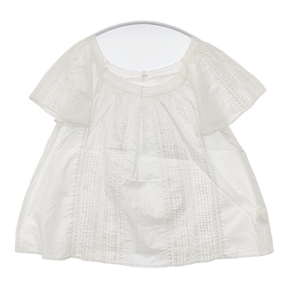 cloth&cross Hug O War レース 半袖 プルオーバー コットン ブラウス