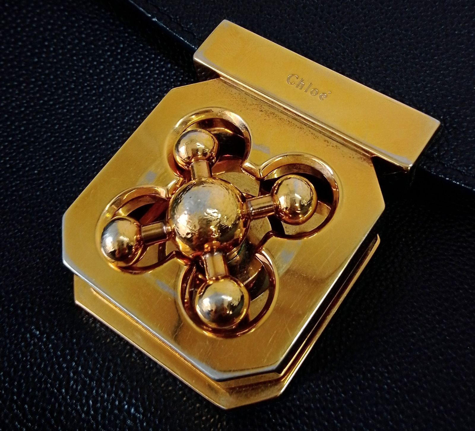 ART08 クロエ 極美品 エルシー チェーンショルダーバッグ ゴールド金具