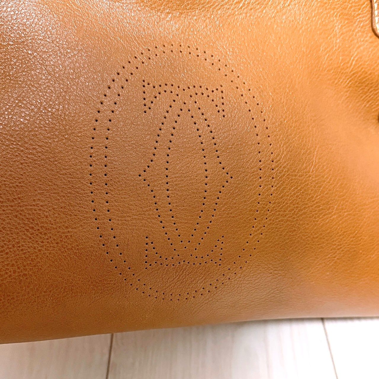 美品) Cartier(カルティエ)トートバッグ マルチェロ レザー キャメル 