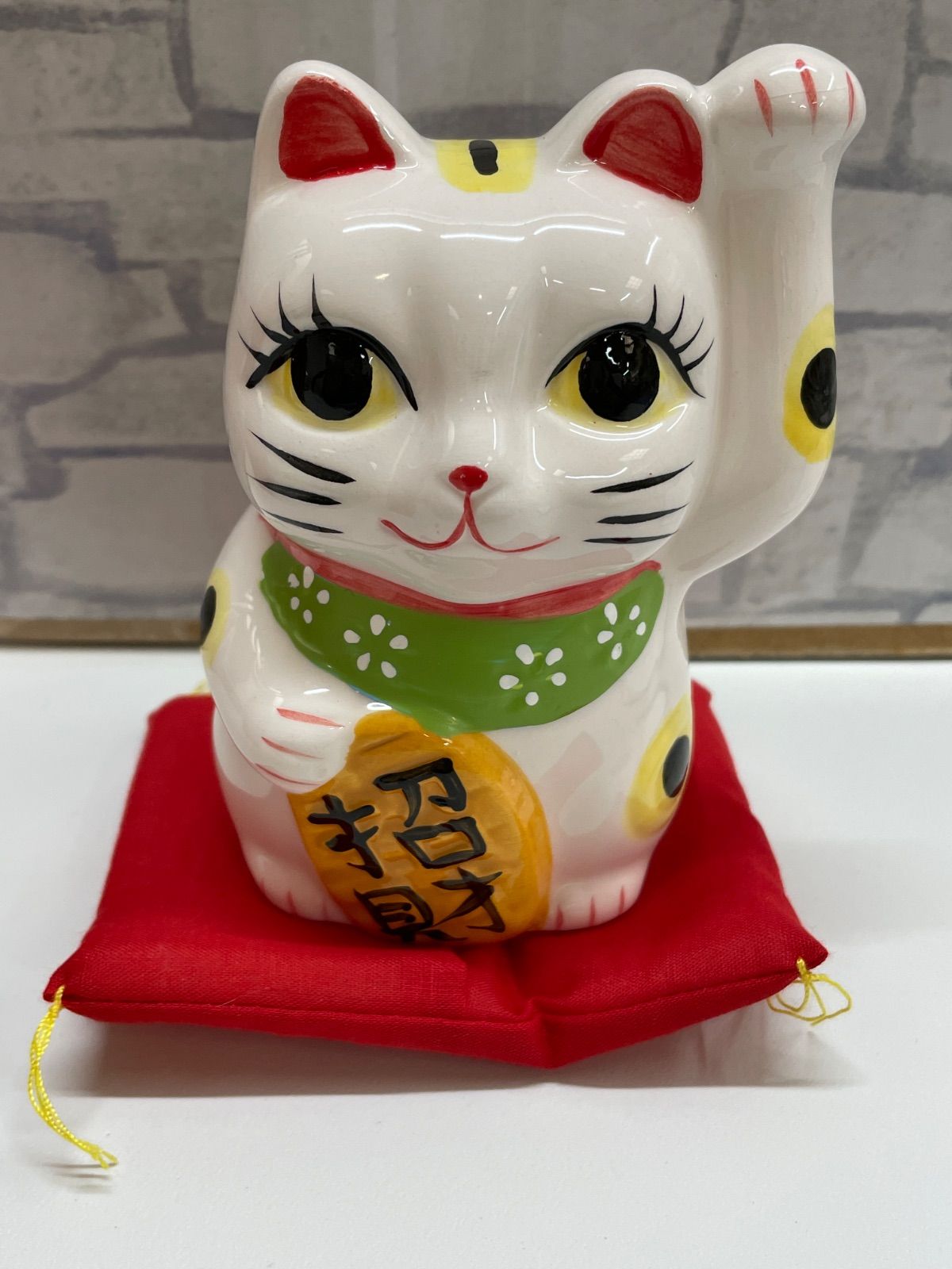 N8-27】◇ 招き猫 招財 貯金箱 白猫 - メルカリ