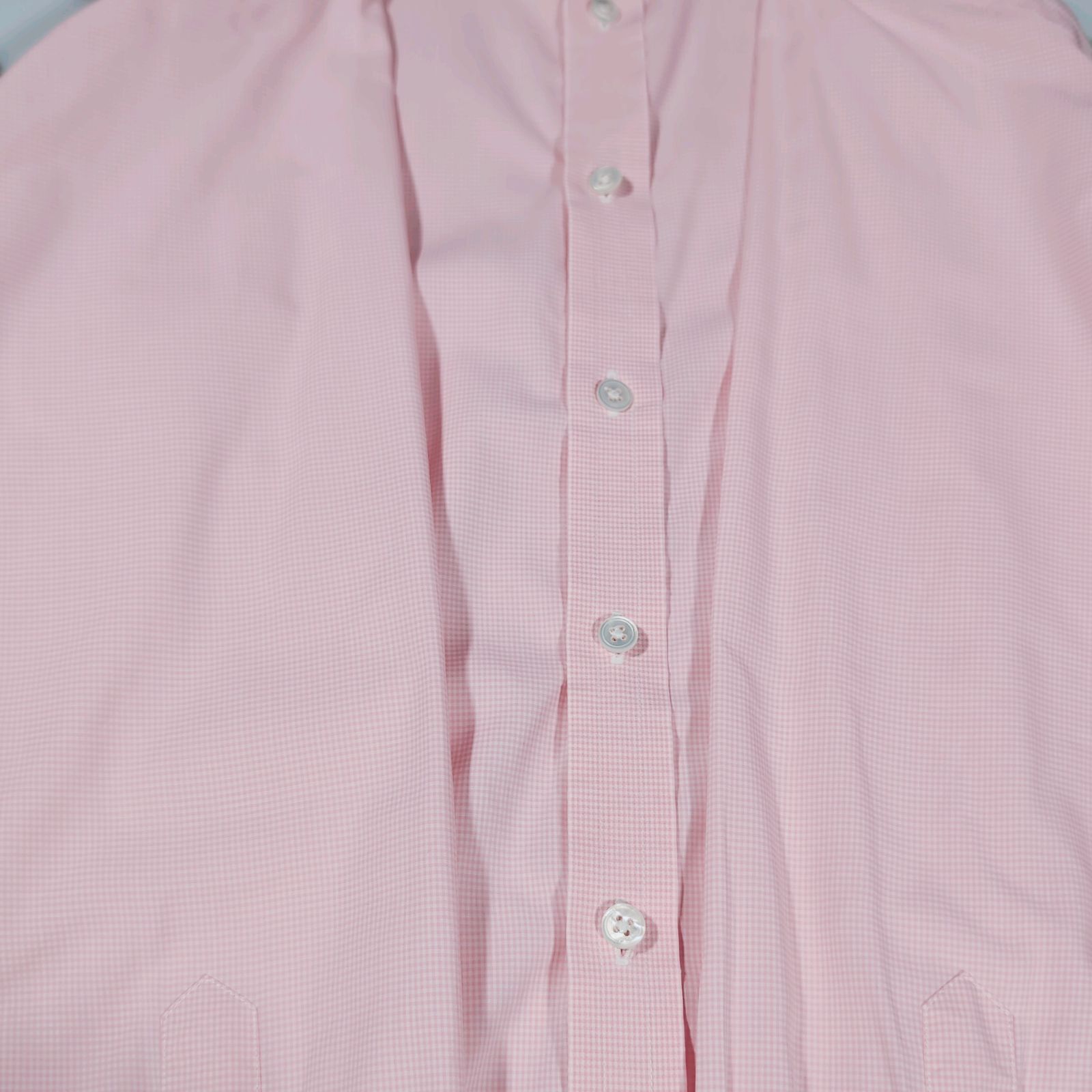 TURNBULL & ASSER BESPOKE ツーボタンカフス マイクロ ギンガム