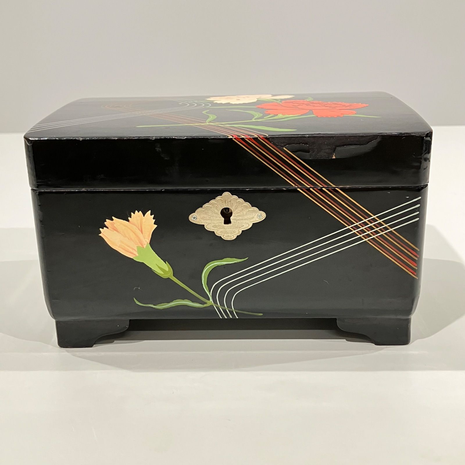 昭和レトロ ジュエリーボックス 小物入れ 小箪笥 オルゴール付き
