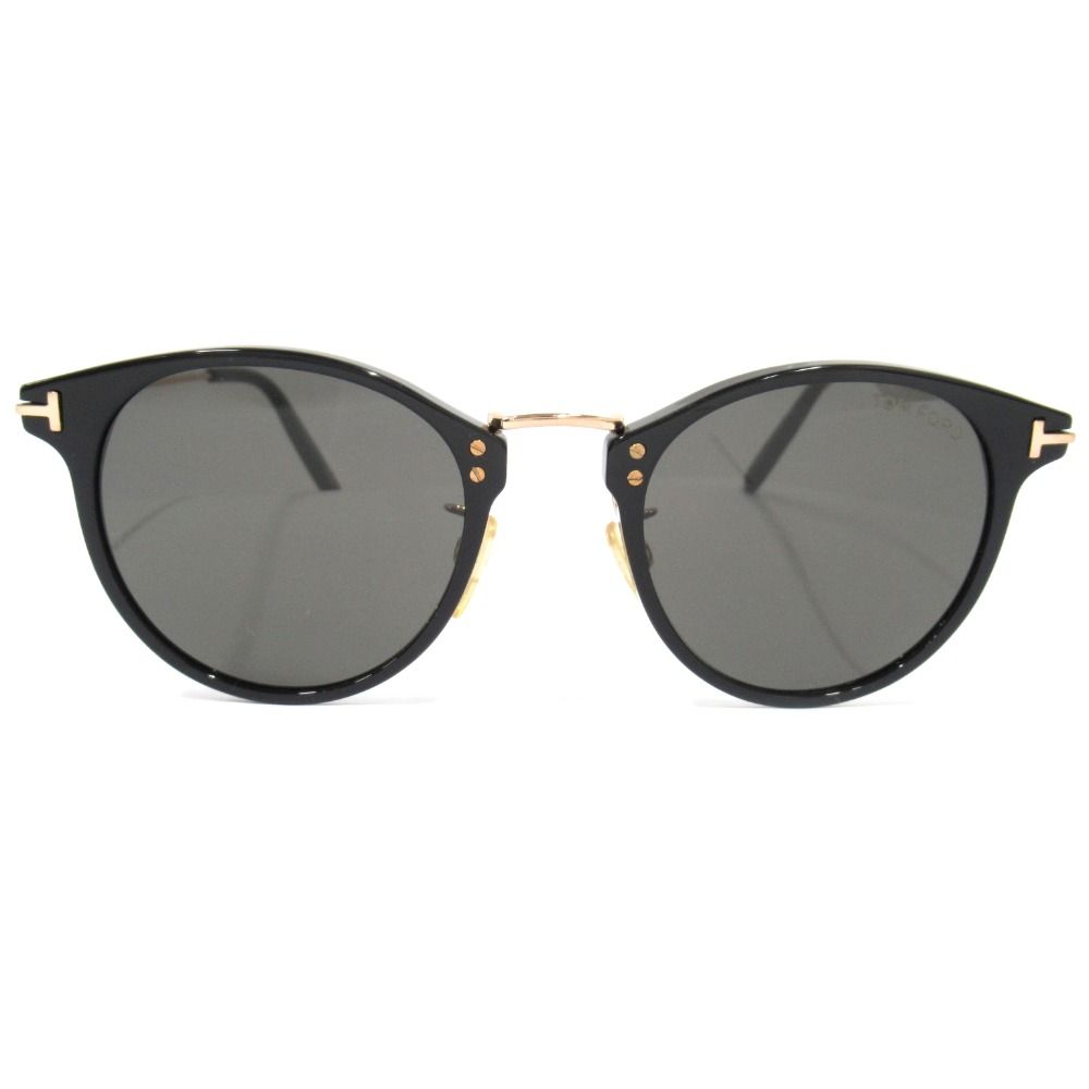 新品同様 TOM FORD トムフォード サングラス アイウェア ボストンシェイプ サイズ49□21-145 ブラック/ゴールド メンズ レディース 古着 中古 USED 新品同様 TOM FORD トムフォード サングラス アイウェア ボストン