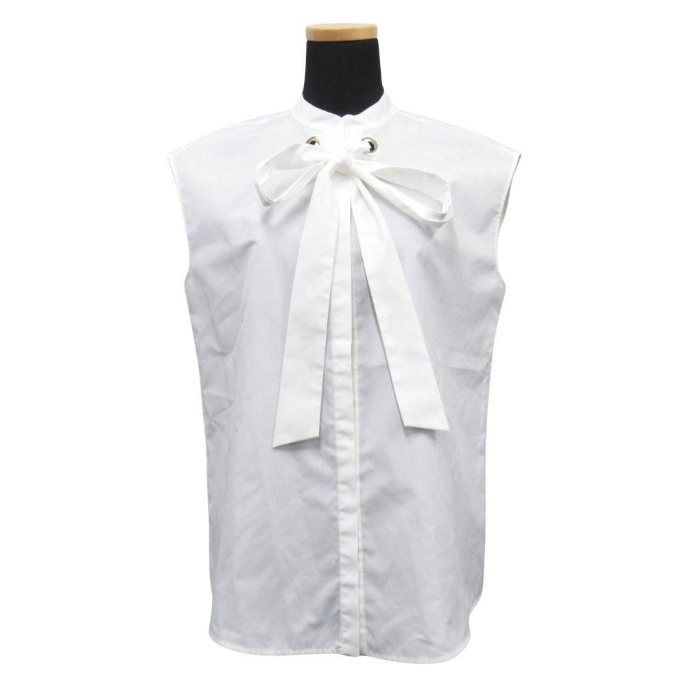 美品 allureville アルアバイル スタンドカラー ノースリーブ シャツ 