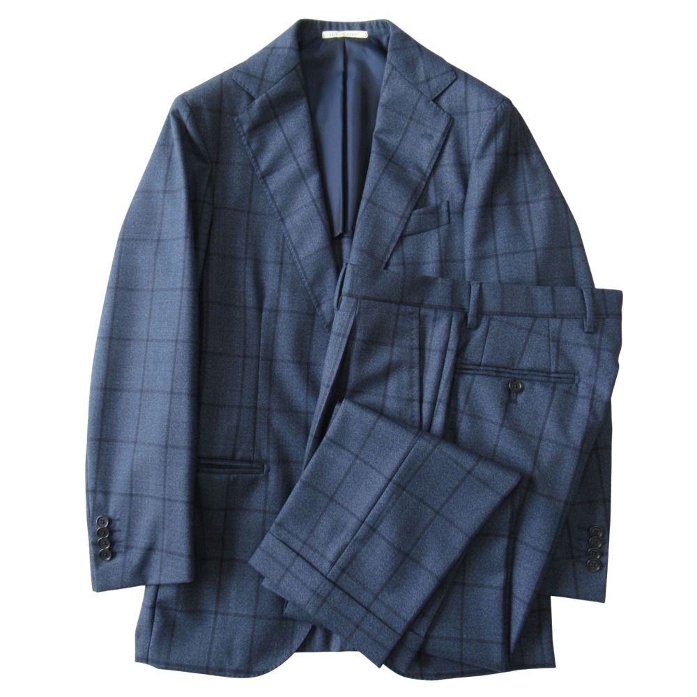 美品 De Petrillo デペトリロ ウール 格子柄 セットアップ スーツ