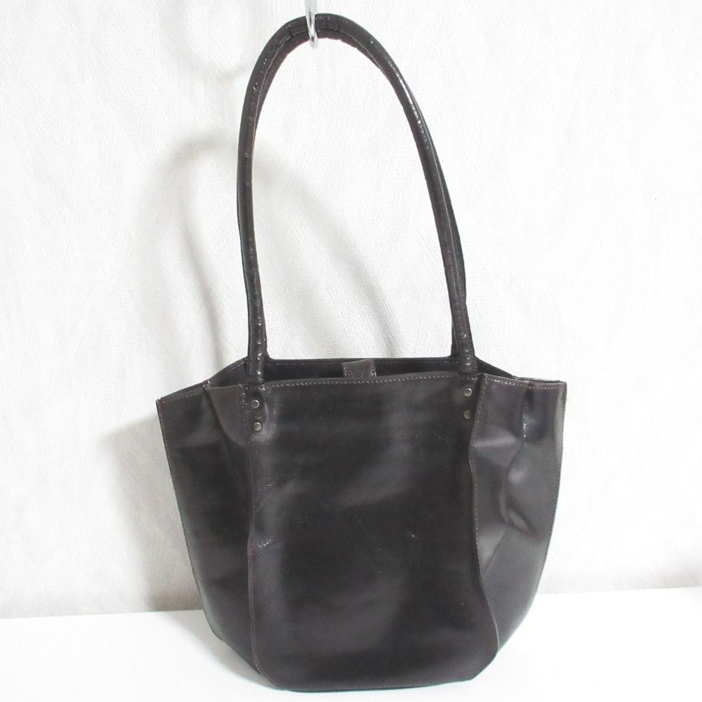 美品 B.stuff ビースタッフ レザー ハンドバッグ セミショルダーバッグ 