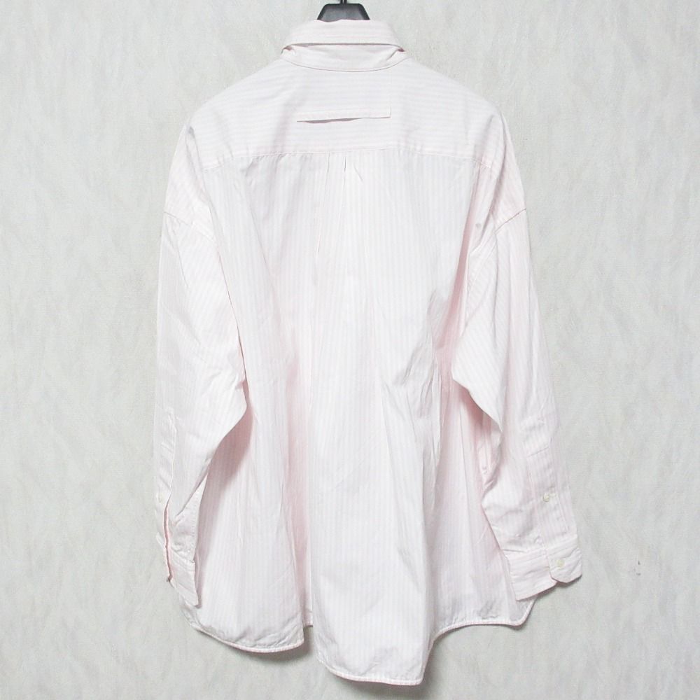 美品 TICCA ティッカ SOMELOS ビッグスクエアシャツ ストライプ ロングスリーブ ブラウス TAHS-336-01 F ピンク ホワイト レディース 古着 中古 USED TICCA - 美品 TICCA ティッカ SOMELOS ビッグスクエアシャツ
