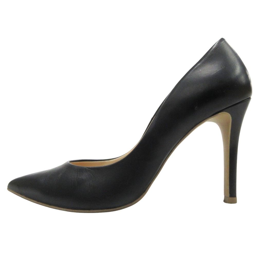 DIANA ダイアナ パンプス レザー ブラック レディース 24.5 パ イソン【古着】【中古】 良品 DIANA ダイアナ ポインテッドトゥ パンプス ヒール シューズ 靴