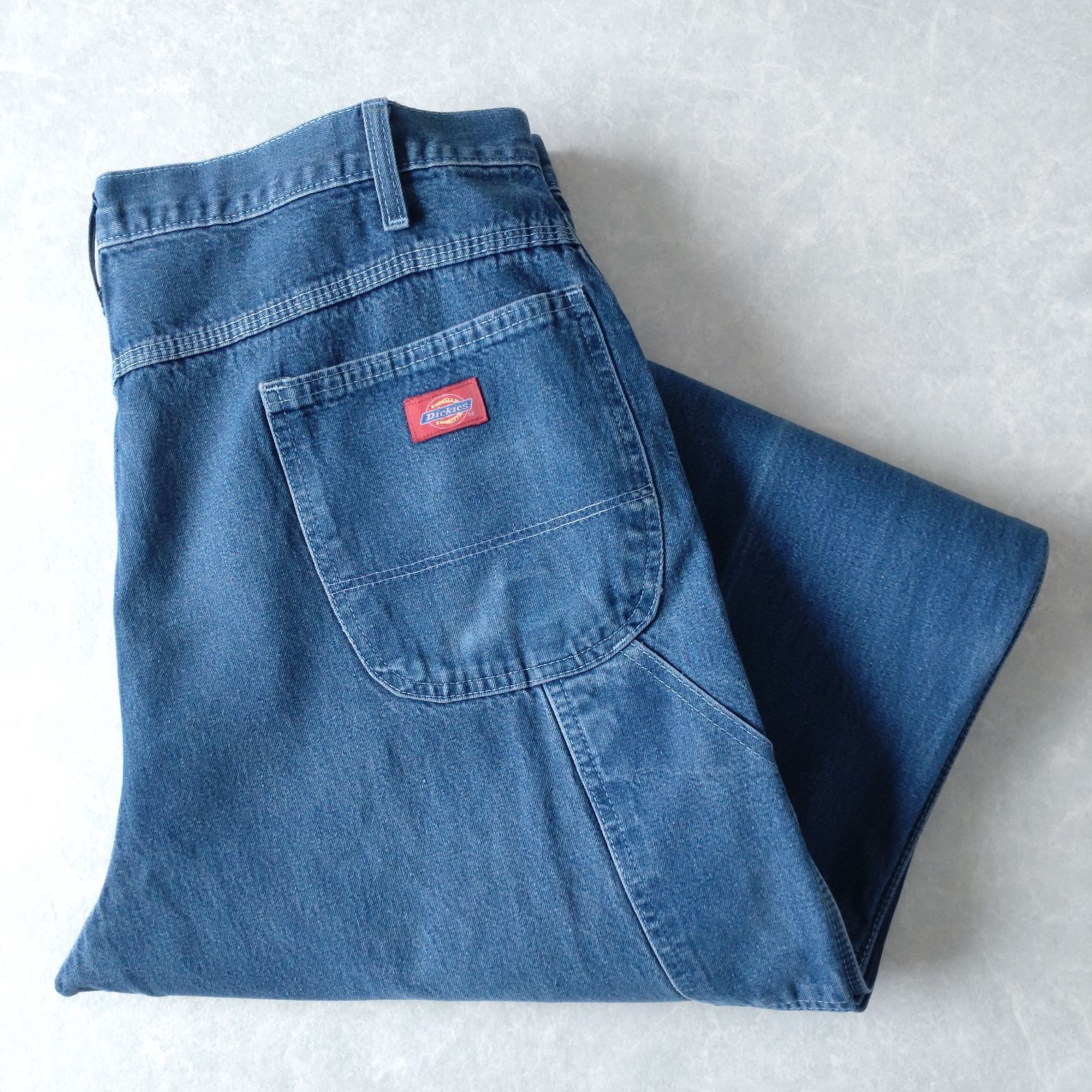 □古着 Dickies ディッキーズ デニムペインターパンツ ジーンズ 圧着 