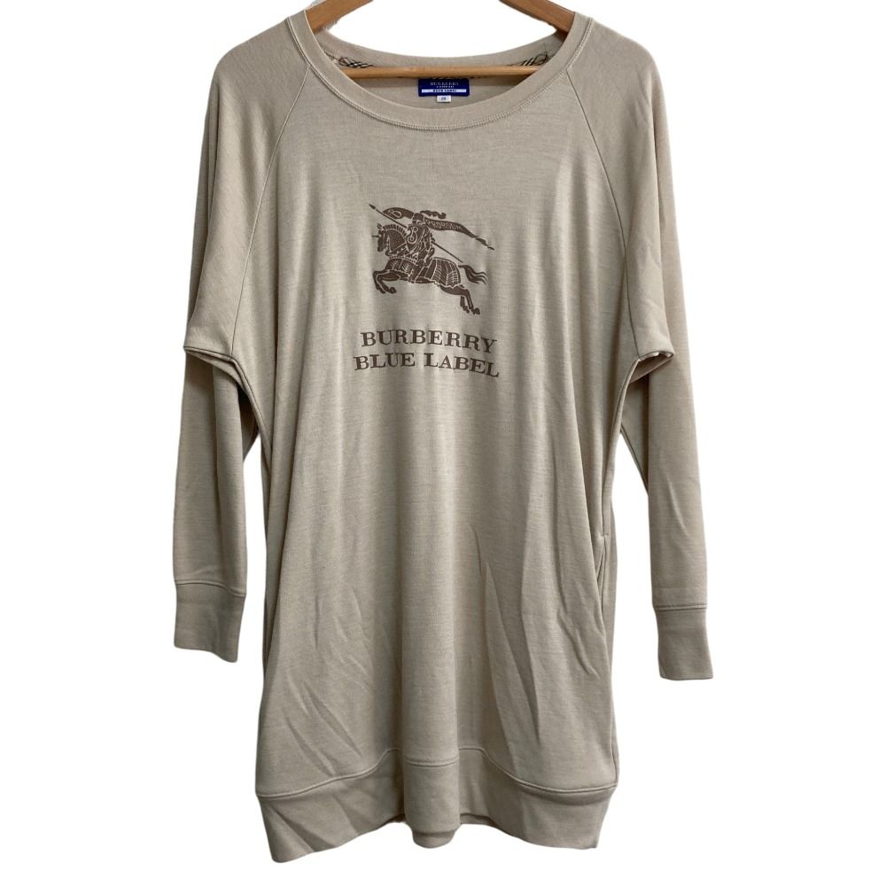 美品 BURBERRY BLUE LABEL バーバリーブルーレーベル ロゴプリント